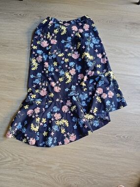 New Look Floral Ruffled Midi Skirt
